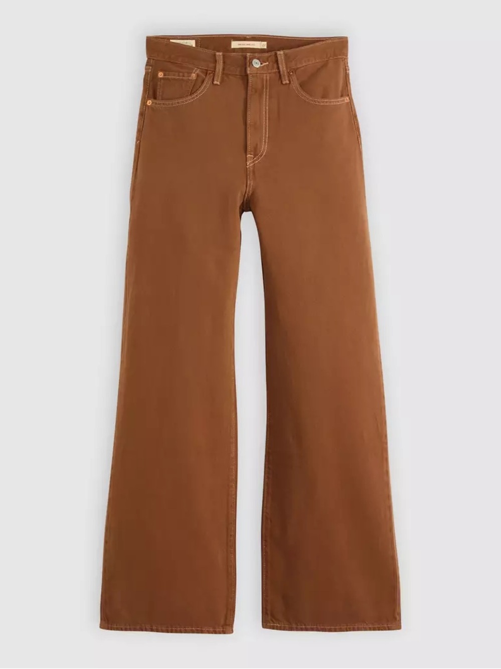 Levi's Wide-Leg High-Rise Jeans — Brown
